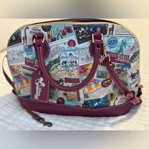 Dooney & Bourke Disney Vacation Club  Satchel with Burgundy Accents